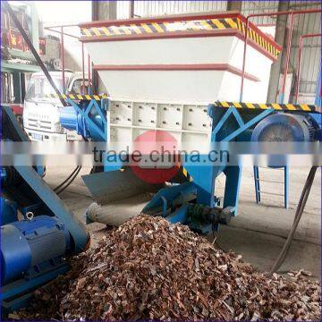 Quality twin shaft veneer wood chipper shredder