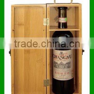 Custom Eco-friendly Bamboo Single Bottle Red Wine Packing Box For Sale
