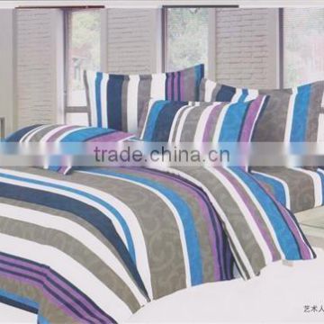 kingsize floral design screen printing microfiber diamond velvet hotel home bedding set