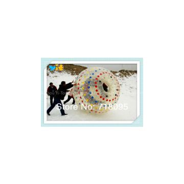 1.8*1.4m, 1.0 mm TPU, snow zorb ball for outdoor