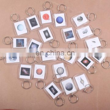 cheapest promotional gift custom logo transparent plastic acrylic keychain
