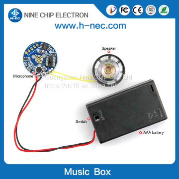 Music box sound module voice recorder for plush toy
