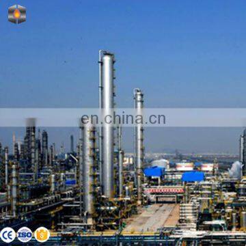 Competitive price crude petroleum refinery machine waste oil recycling to diesel and petroleum distillation tower