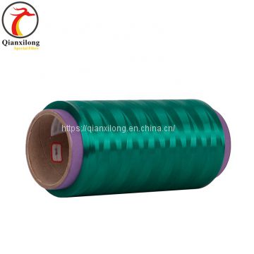 Green UHMWPE dyed yarn,high strength colorful polyethylene filament yarn for fishing lines 50D