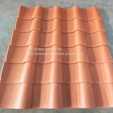 Waterproof Natural Clay Matte Ceramic Roof Tile Spanish Red Clay Roof Tiles