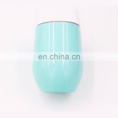 Hangzhou Watersy Colorful Outdoor Egg Shaped 12oz vacuum insulated double wall stainless steel tumbler wholesale