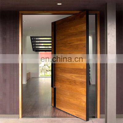 modern luxury interior big panel solid wood front entry large pivot door system