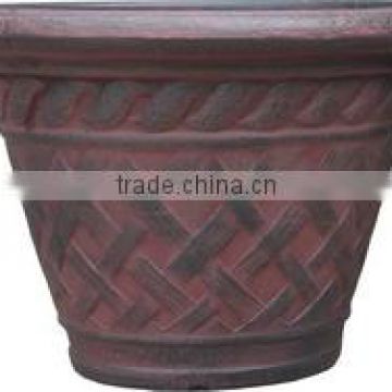 decorative balcony shallow ceramic terra cotta flower pots bulk