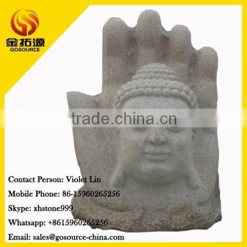 granite stone buddha head