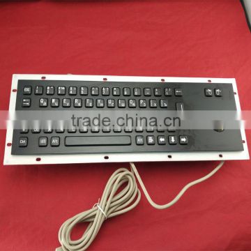 Russian IP65 stainless steel waterproof usb metal keyboard