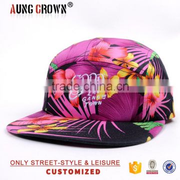 Fashion 100% cotton flat brim 5 panel snapback cap/hat                        
                                                Quality Choice
