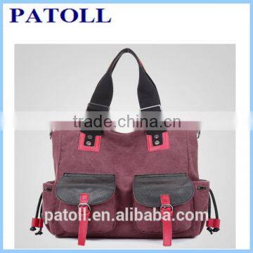 2014 hot sale canvas chevron tote bag wholesale