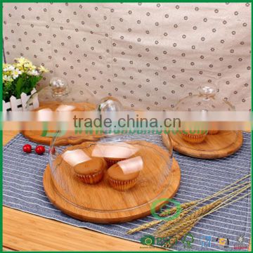 recycle cake tray,cake serving plate from bamboo