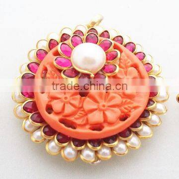 Pacchi Pendant Set with Earring Traditional Jewelry PS 76