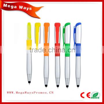 Cheapest price logo ball pen Type,highlighter pen, black highlighter pen