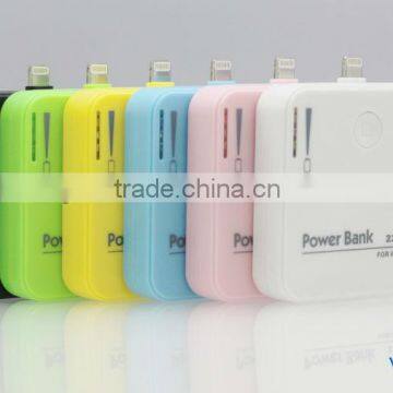 Hot!!! 2200mAH Protable power USB Charger for Iphone 5
