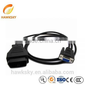 High Quality Household DB9 pin wire harness connector obd extension cable