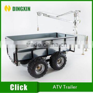 Towable small atv trailer for timber