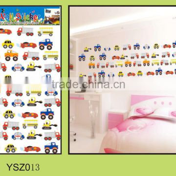 Small Cars Shape 3D Vinyl Wall decal Stickers for boys