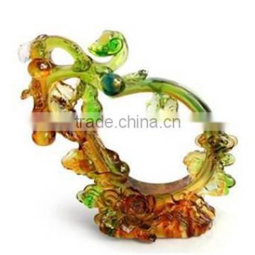fame and wealth craft ornaments liuli colored glass home furnishing decoration