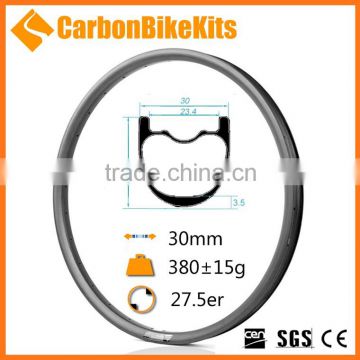 CarbonBikeKits Wholesale price 27.5er 30mm wide Tubeless carbon MTB rims S-XC650-30B