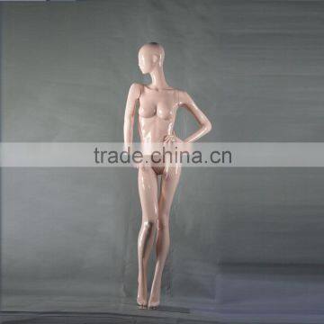 High tech display full body female mannequin window rack