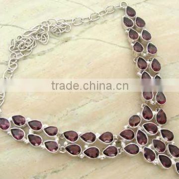 60.20ctw Genuine AMETHYST & .925 Sterling Silver Necklace Jewelry Wholesale