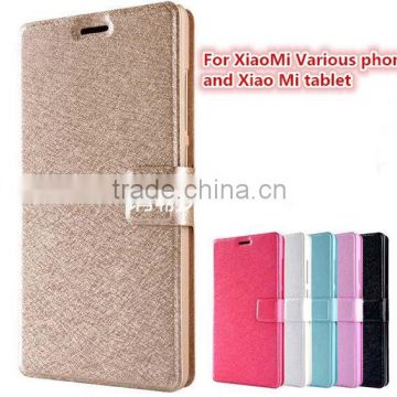 Silk Matte Pattern Wallet Stand Leather Case For XiaoMi Redrice Note 5.5"/Mi 1S/Mi 2/Mi 4/XiaoMi 3/Mi 1 1S