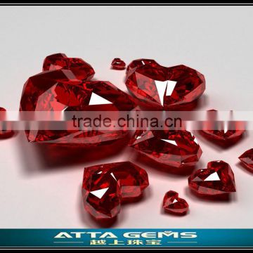 China made heart shape zirconia cz stone