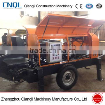 China famous brand concrete mixing pump diesel concrete mixer with pump in India