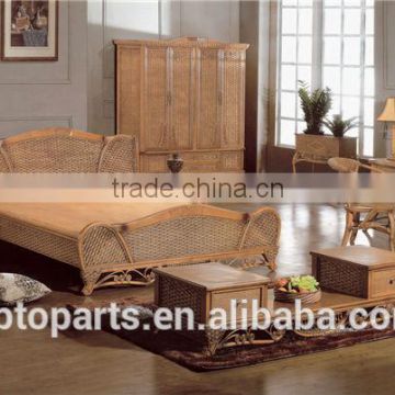 cheap bedroom furniture nature rattan material bedroom furniture