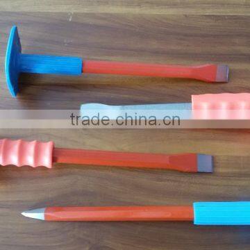 free sample carbon steel material construction tools cold chisel with plsatic handle