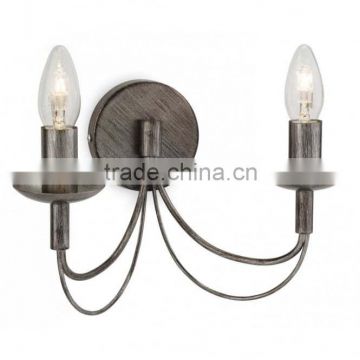 Factory price hot sale light up wall art the lighting collection regency traditional antique silver double wall light