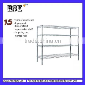 stylish 4 tier metal chromate plated decorative wire shelf HSX-2340
