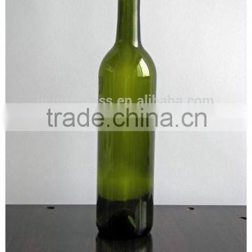 500ml antique green glass wine bottle with cork