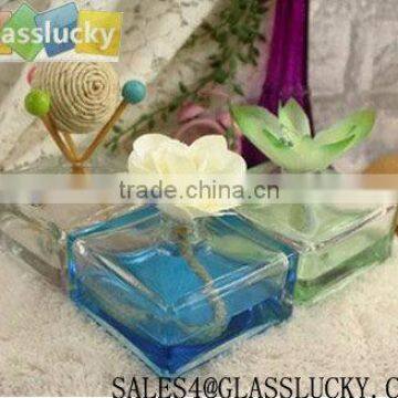 colorful reed glass diffuser bottles in smail mouth