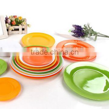 Cheap 8 inch plastic dinner melamine plate for party wedding