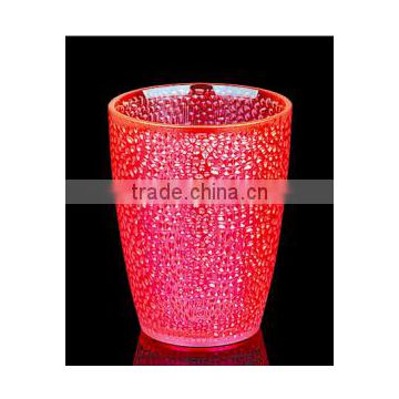 400ml Transparent Red color plastic Reusable drinking cup sizes