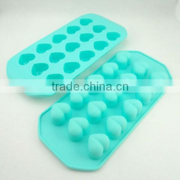 FDA 15 hearts silicone jelly candy mold