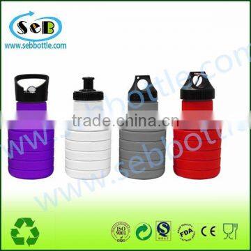Best Selliing Single Wall Collapsible Silicone Foldable Water Bottle