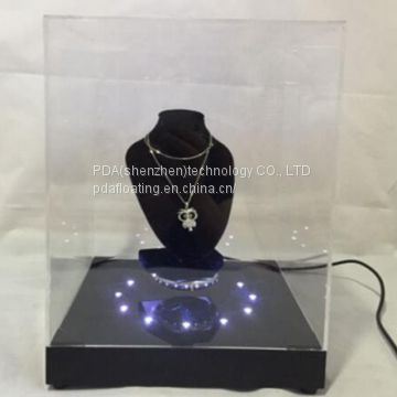 Magnetic levitation jewerly display rack with 8pcs LED lights