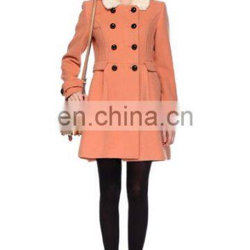 nifty vogue style winter fur collar high waist woolen fashion design european women winter coats