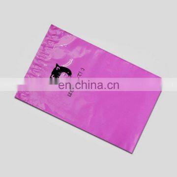 28*42cm pink mailing plastic bag with black printing