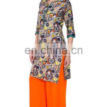 Women ethnic 3/4 sleeve round neck wholesaler Designer woman kurta