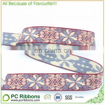 Custom embroidered woven jacquard webbing