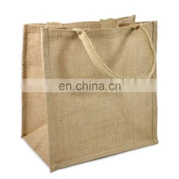 Natural Burlap Jute Tote EcoRight Jute Canvas Tote Bag with zipper - Reusable 100% EcoFriendly Large Size shopping Bags