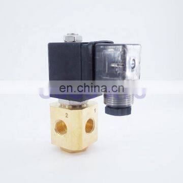 Normally open/close direct acting brass gas valve zero-pressure start 1/8" 1/4" BSP 1.5mm/2.5mm/4mm NBR 3/2 way solenoid valve