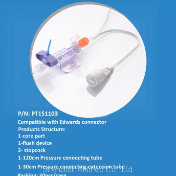 Single Channel Kit Edwards, Merit/BD, Abbott, Utah, B.Braun，ICU, Medex Compatible Disposable Pressure Transducer (DPT), Blood Pressure Monitoring Set