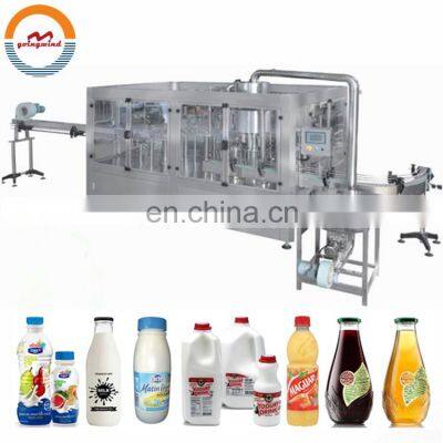 Automatic UHT milk glass bottle filling machine auto juise plastic bottle filling and capping machines cheap price for sale