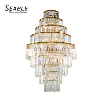 Modern Style Indoor Decoration Lighting Home Villa Hotel Metal Luxury Crystal Chandelier Lamp